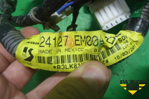 Проводка двери задней левой (24127EM00A) для Nissan Tiida (C11X) с 2004-2013г (Тиида)