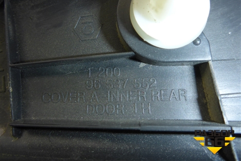 Накладка двери задней левой (уголок хетчбэк) (96537552) для Chevrolet Aveo (T250) с 2005-2011 (Авео Т250)