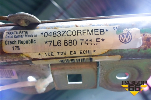 Подушка безопасности боковая шторка левая (7L6880741F) для Volkswagen Touareg c 2002-2010г (Туарег)