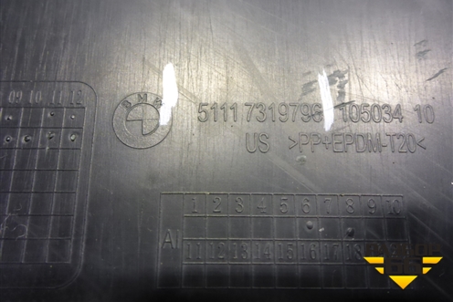 Юбка переднего бампера (51117319796) для BMW X6 F16 с 2014г (Х6 Ф16)