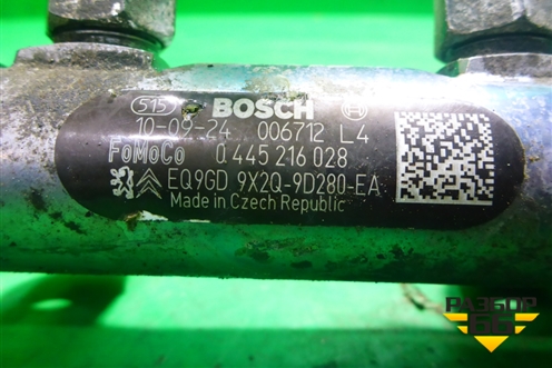 Рейка топливная рампа (левая 3.0л 306DT) (9X2Q9D280EA) для Land Rover Range Rover Sport с 2005-2012г (Спорт)