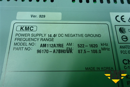 Магнитола (96170A7BH0) для Kia Cerato с 2013г (Серато 3)