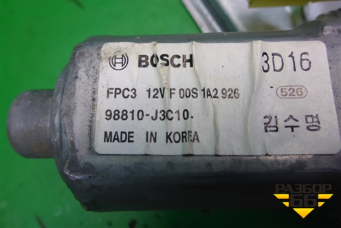 Стеклоподъёмник электрический задний правый (98810J3C10) для Chevrolet Aveo (Т300) с 2011г (Авео Т300)