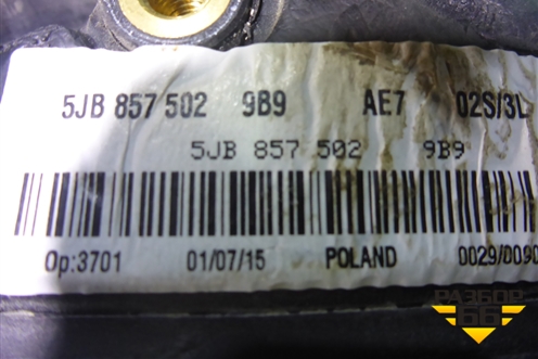 Зеркало правое механическое (5JB8575029B9) для Skoda Rapid с 2013г (Рапид)