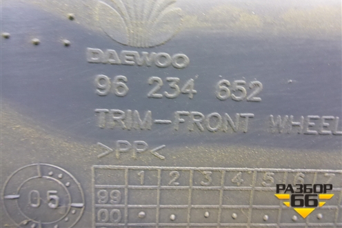 Обшивка стойки задняя нижняя левая (хэтчбек) (96234652) для Zaz Chance с 2002г (Шанс)