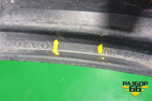 Накладка переднего крыла правого (после 2006г) (30698935) для Volvo XC90 с 2002-2015г (ХС90)