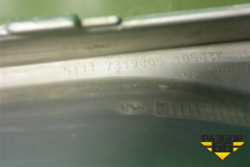 Накладка переднего бампера (на юбку) (51117319805) для BMW X6 F16 с 2014г (Х6 Ф16)