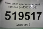 Накладка двери передней правой (4M0853960B) для Audi Q7 c 2015г (Ку 7)