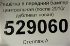 Решетка в передний бампер центральная (после 2010г дубликат новая) для Skoda Fabia с 2007-2014г (Фабия)