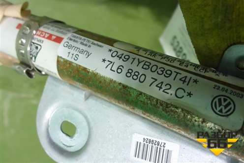 Подушка безопасности боковая шторка правая (7L6880742C) для Volkswagen Touareg c 2002-2010г (Туарег)