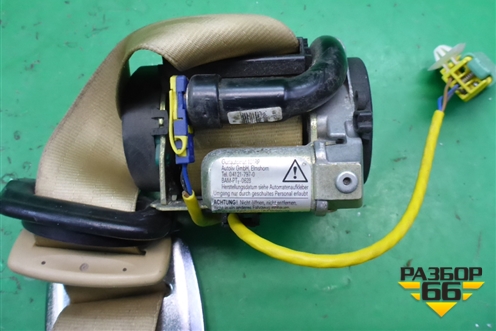 Ремень безопасности задний левый с пиропатроном для Volkswagen Touareg c 2002-2010г (Туарег)