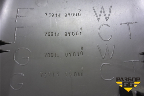 Обшивка стойки центральная верхняя левая (769169Y000) для Nissan Teana (J31) с 2003-2008г (Теана)