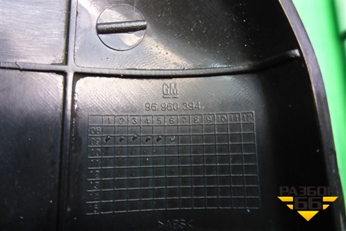 Накладка внутренняя (на зеркало заднего вида) (96893964 96960394) для Chevrolet Cruze c 2009-2015г (Круз)