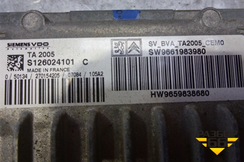 Блок управления АКПП (1.6л PSA) (9661983980) для Citroen C4 с 2005-2011г (С4)