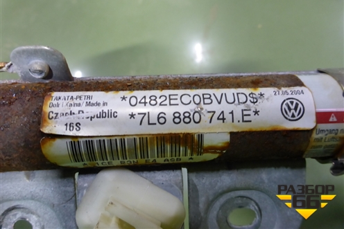 Подушка безопасности боковая шторка левая (7L6880741E) для Volkswagen Touareg c 2002-2010г (Туарег)