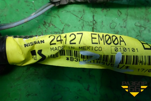 Проводка двери задней левой (24127EM00A) для Nissan Tiida (C11X) с 2004-2013г (Тиида)