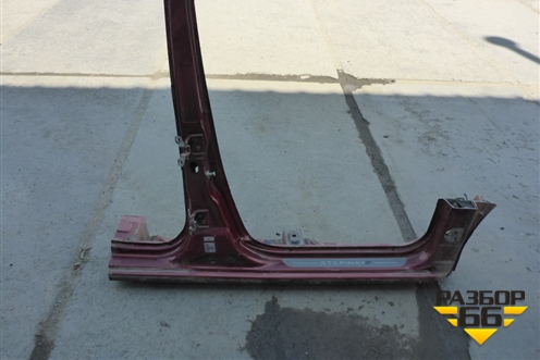 Порог со стойкой правый (StepWay) для Renault Sandero с 2009-2014г (Сандеро)