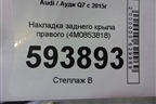Накладка заднего крыла правого (4M0853818) для Audi Q7 c 2015г (Ку 7)