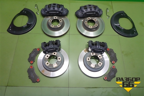 Комплект тормозной системы (350x34 перед, 330x26 зад) (9Y0615106CL 9Y0615105CL 9Y0615404BE 9Y0615403 для Porsche Cayenne с 2017г (Каен) (9Y0615106CL9Y0615105CL)