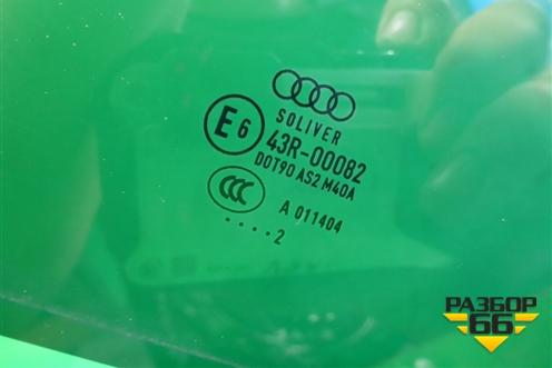 Стекло двери задней левой (универсал) для Audi A4 (В8) с 2007-2015г (А4)