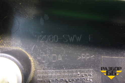 Накладка двери задней левой (уголок) (72980SWWE) для Honda CR-V(RE) с 2006-2012г (ЦРВ СРВ)