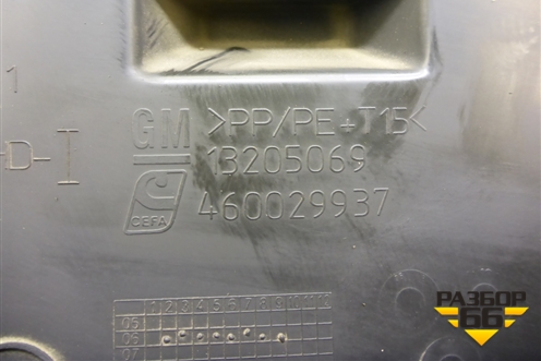 Накладка внутренняя консоли левая (13205069) для Opel Corsa D с 2006-2014г (Корса Д)