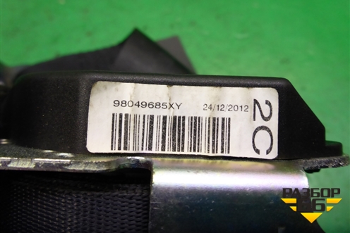 Ремень безопасности задний центральный (98049685XY) для Citroen C-Elysee с 2013г (С Элизе)