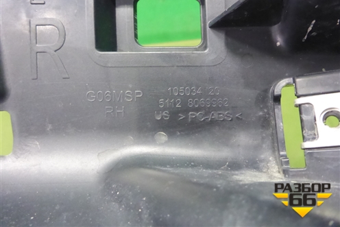 Кронштейн заднего бампера правый (М-Пакет) (51128069962) для BMW X6 G06 с 2019г (Х6 Г06)