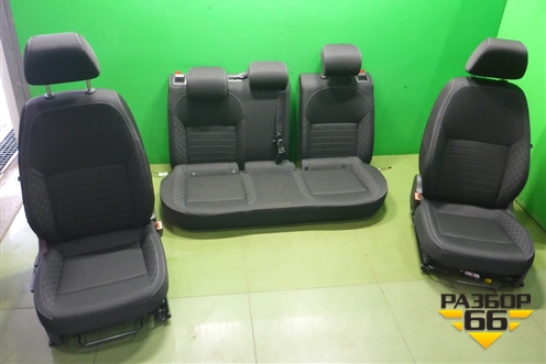 Сиденья комплект (с AIR BAG, передние и задние с обогревом) для Skoda Rapid с 2013г (Рапид)