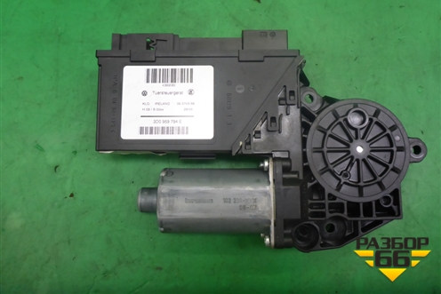 Моторчик стеклоподъёмника задний правый для Volkswagen Touareg c 2002-2010г (Туарег)