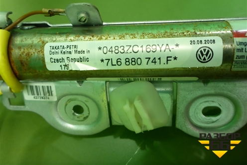 Подушка безопасности боковая шторка левая (7L6880741F) для Volkswagen Touareg c 2002-2010г (Туарег)