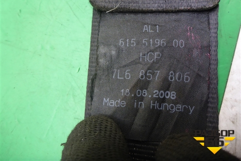 Ремень безопасности задний правый с пиропатроном (7L6857806) для Volkswagen Touareg c 2002-2010г (Туарег)