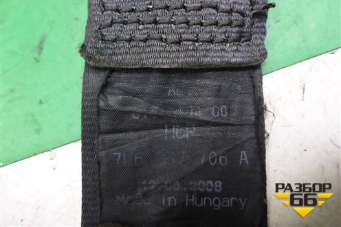 Ремень безопасности передний правый с пиропатроном (7L6857706A) для Volkswagen Touareg c 2002-2010г (Туарег)