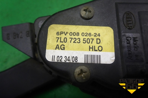 Педаль газа электронная (7L0723507D) для Volkswagen Touareg c 2002-2010г (Туарег)