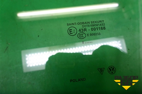 Стекло двери передней левой для Volkswagen Touareg c 2002-2010г (Туарег)