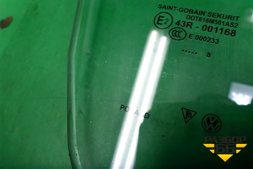 Стекло двери передней правой для Volkswagen Touareg c 2002-2010г (Туарег)