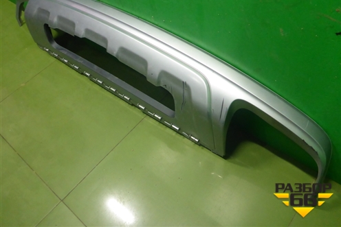 Юбка заднего бампера (4M0807521) для Audi Q7 c 2015г (Ку 7)