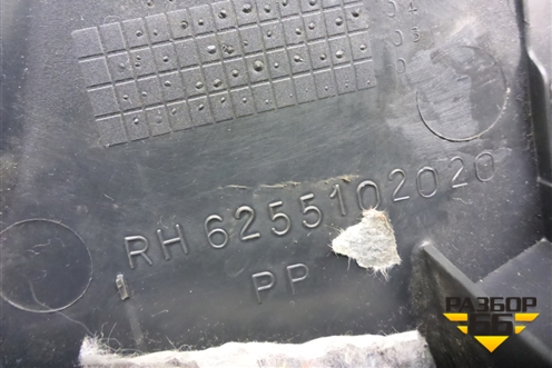 Обшивка стойки задняя нижняя правая (6255102020) для Toyota Corolla (E12) с 2001-2007г (Королла 120)