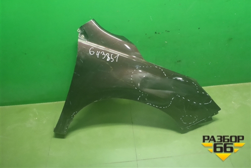 Крыло переднее правое без отверстия под повторитель (57120SG0209P) для Subaru Forester (S13) с 2012г (Форестер)
