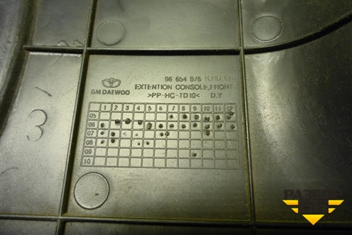 Накладка внутренняя (консоли левая) (96654976) для Chevrolet Aveo (T250) с 2005-2011 (Авео Т250)