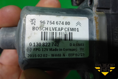 Моторчик стеклоподъёмника передний правый (9675467480) для Peugeot 408 с 2012г