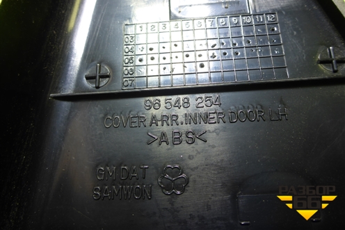 Накладка двери задней левой (уголок) (96548254) для Chevrolet Lacetti с 2003г (Лачетти)