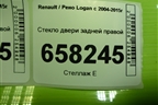 Стекло двери задней правой для Renault Logan с 2004-2015г