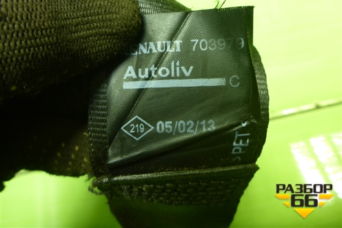 Ремень безопасности задний левый для Renault Logan с 2004-2015г