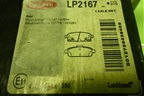 Колодки тормозные задние (новые) (LP2167) для Chevrolet Cruze c 2009-2015г