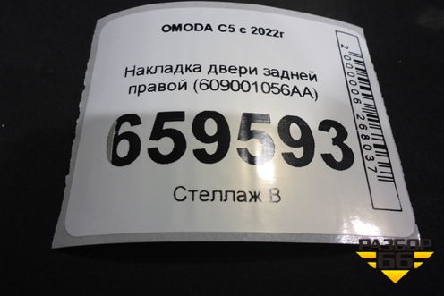 Накладка двери задней правой (609001056AA) для OMODA C5 с 2022г (Ц5)
