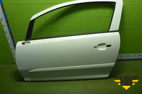 Дверь передняя левая (3-х дверный кузов) для Opel Corsa D с 2006-2014г (Корса Д)