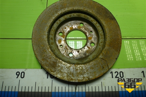 Диск тормозной передний вентилируемый (4 шпильки) для Mitsubishi Lancer-9  с 2003-2008г (Лансер)