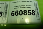 Обшивка двери задней правой под механику (до 2009г) (8200576862) для Renault Logan с 2004-2015г (Логан)