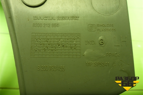 Обшивка стойки задняя верхняя левая (8200212994) для Renault Logan с 2004-2015г (Логан)